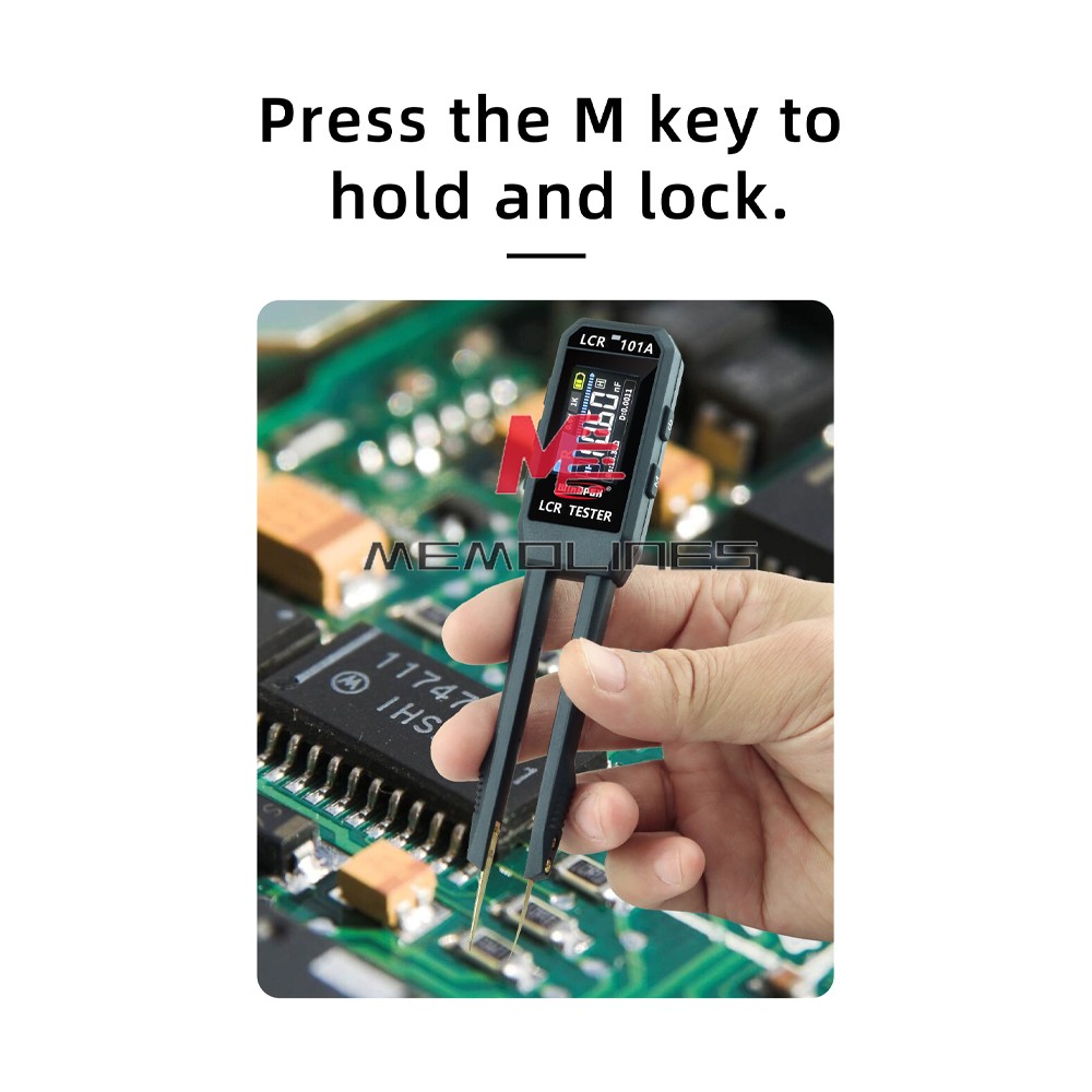 Digital Smart Bridge Tweezer LCR SMD ESR Tester Ohm Capacitance Test Multimeter