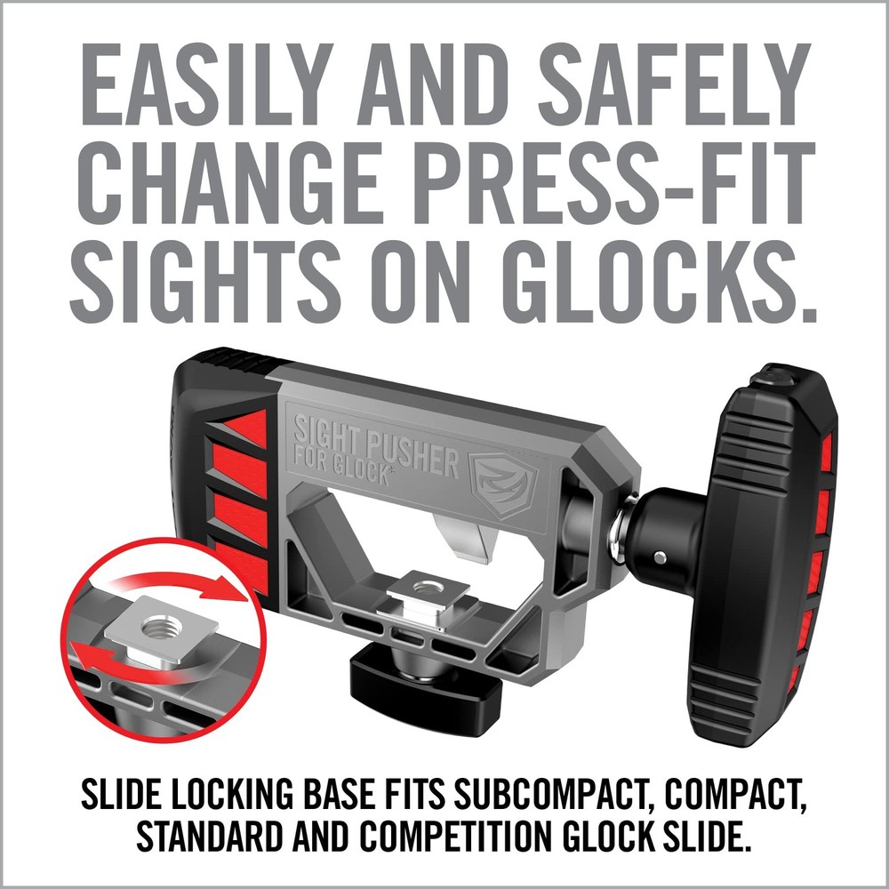 Real Avid Universal Glock Sight Pusher Tool - Front & Rear Dovetail Installation