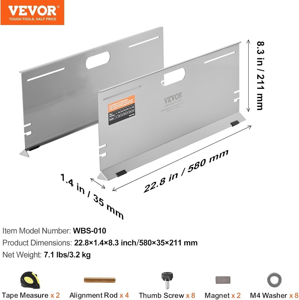 Alignment Tool Plates with Adjustable Rods for Accurate Toe Angle Measurement