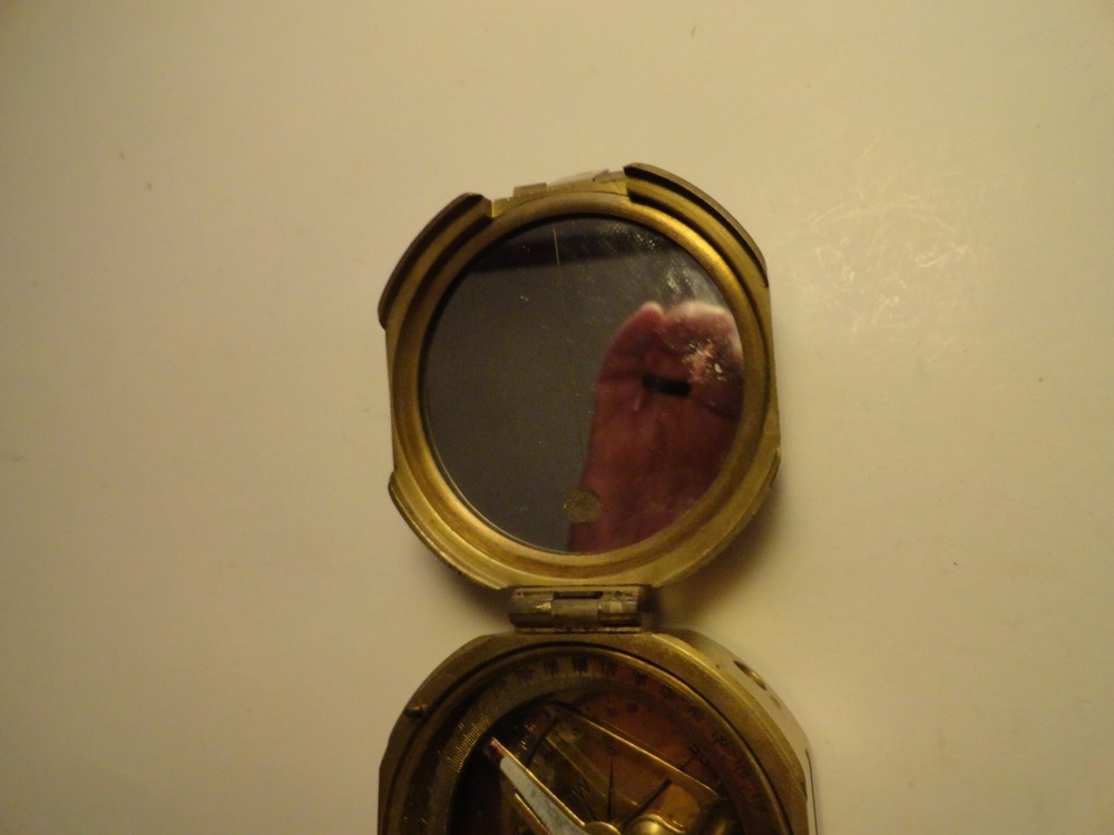 Vintage brass navigational compass