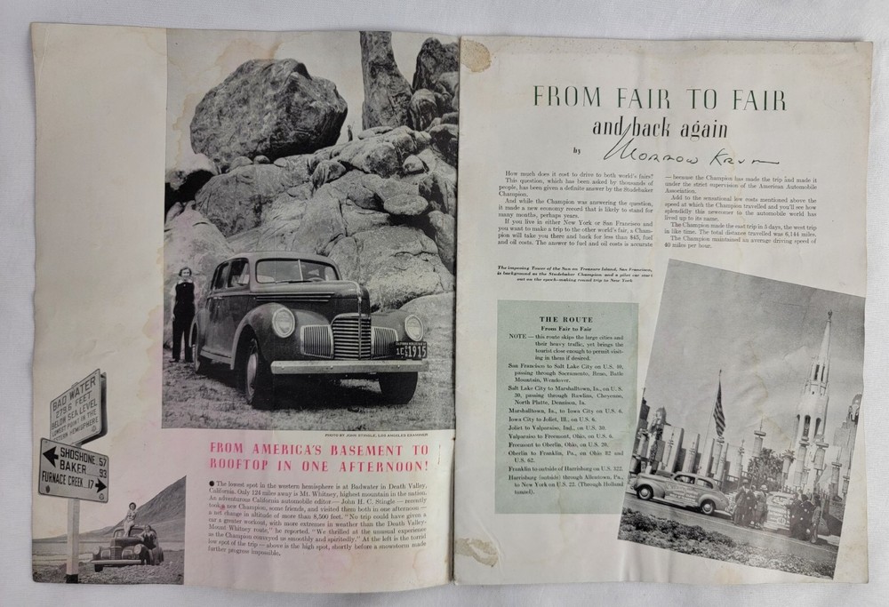 Rare "The Studebaker Wheel" Vintage Auto Magazine c1939