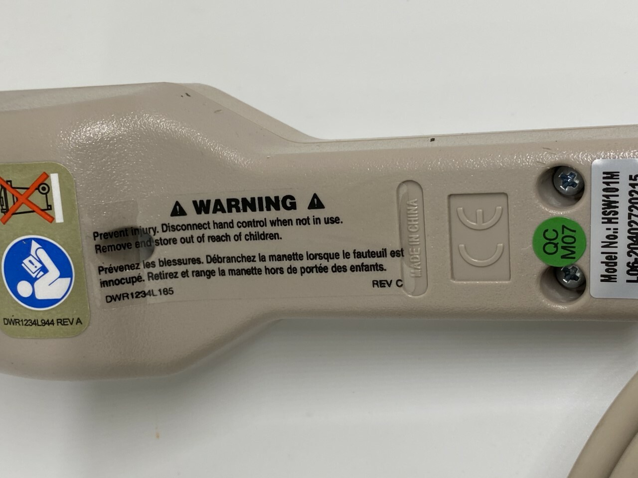 Pride Mobility Lift Chair Hand Control 5-Pin Remote ELEASMB1030 NEW