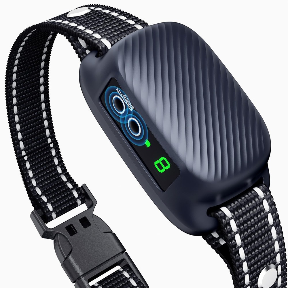 Bark Collar, Automatic Dog Collar with 8 Adjustable Sensitivity for Blue