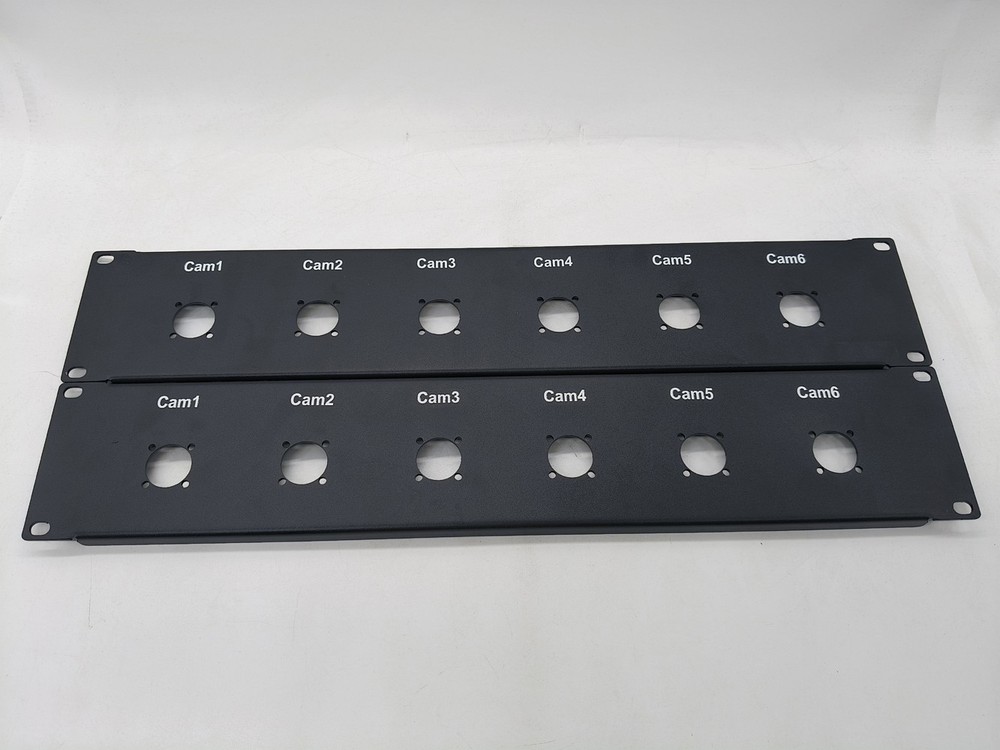2U Flat Front Panel for SMPTE Hybrid Cables FXW/EDW FMW/PUW Same LEMO's Screwing