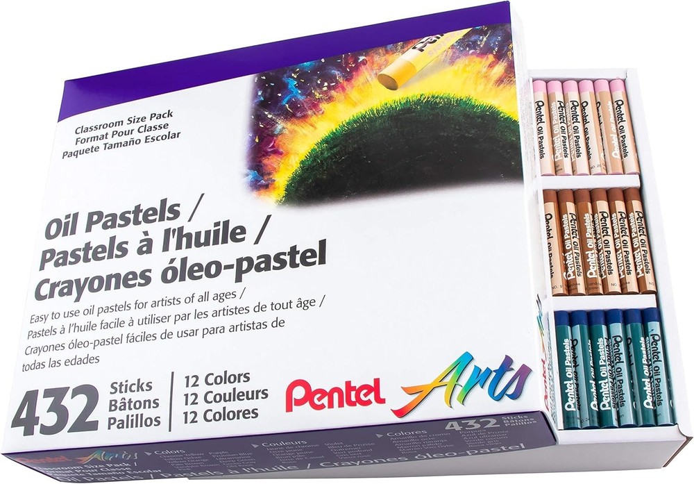 Bulk Oil Pastels - 432 Piece Assortment