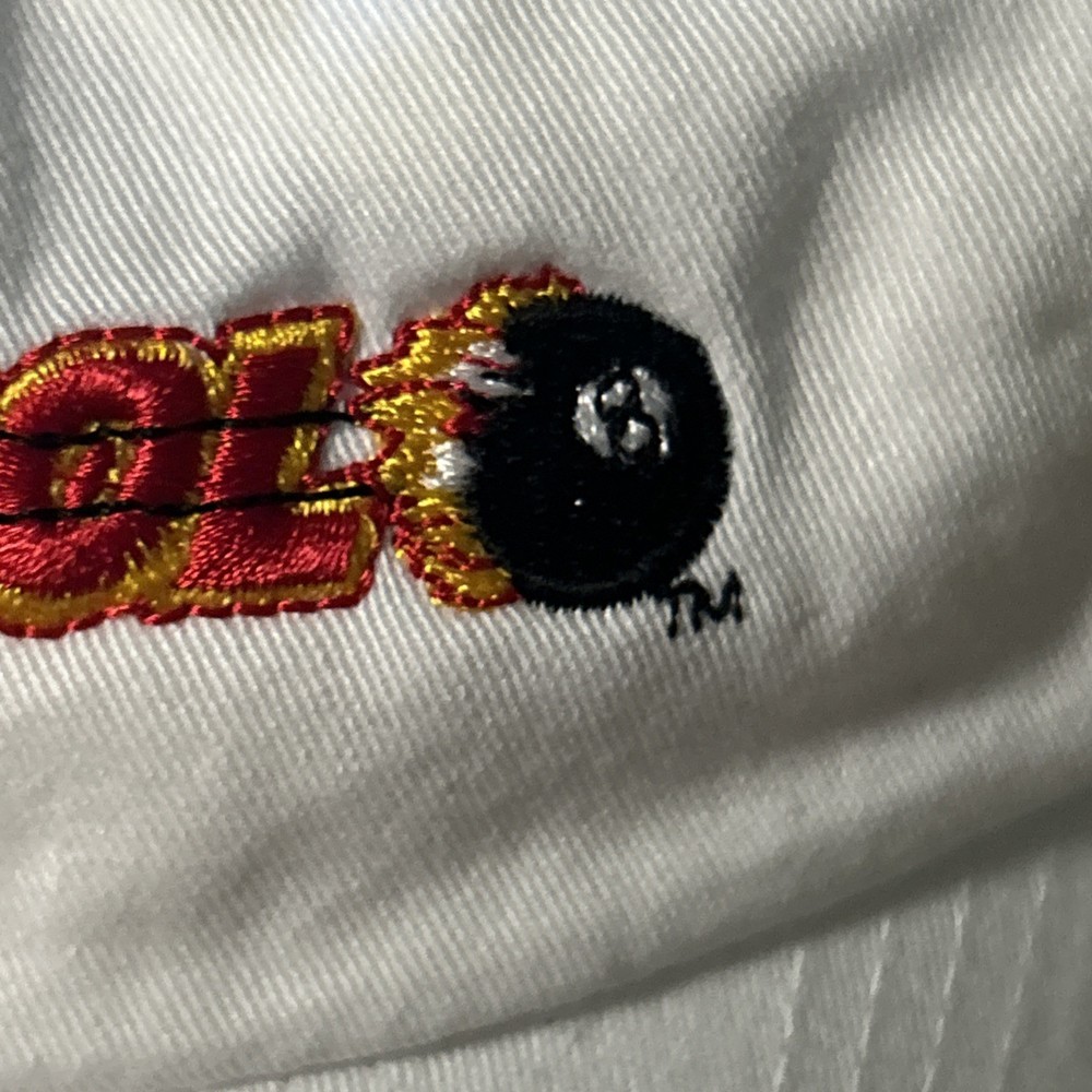 Nos Speed Pool 8 Eight Ball White Adjustable Hat If35