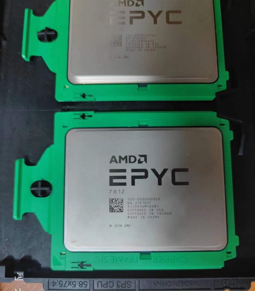 AMD EPYC 7b12 cpu processor 64 core 128 thread 2.25-3.4ghz 100-000000020EPYC7B12
