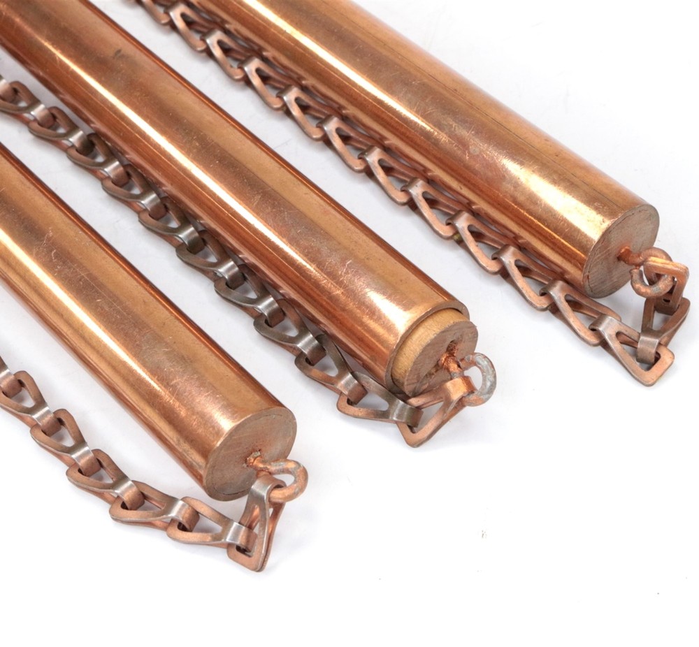 Copper Clock Weights Decorative 10 Inches Long - GL23