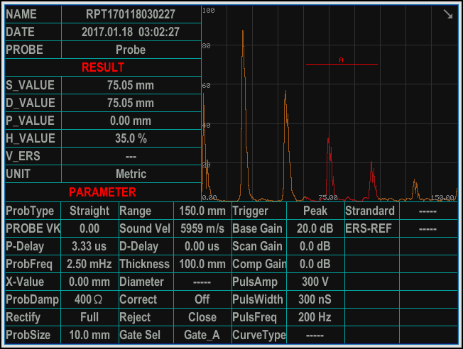 Ultrasonic Flaw Detector with Large Capacity Memory Detection Range 0~15000mm