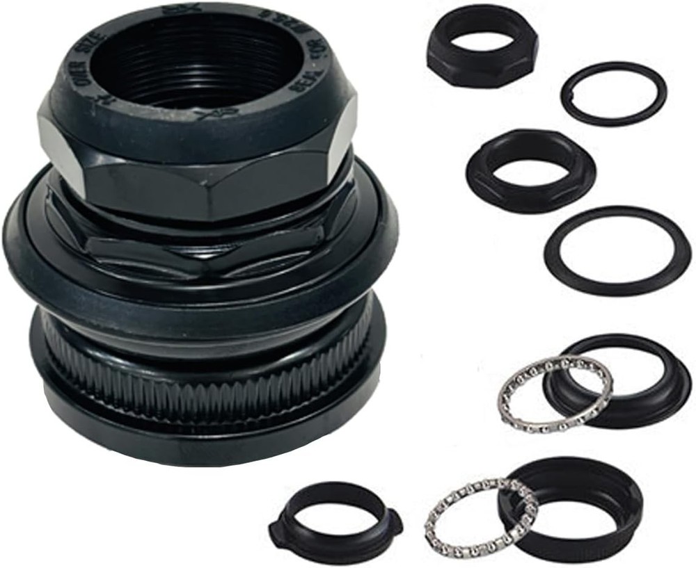 1-1/8" Threaded Bicycle Headset Combo 9pcs, Front Bike Fork Bowl Set