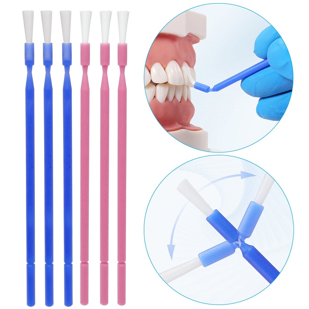 1-50Pack Dental Disposable Tooth Applicator Long Micro Brush Composite Materials