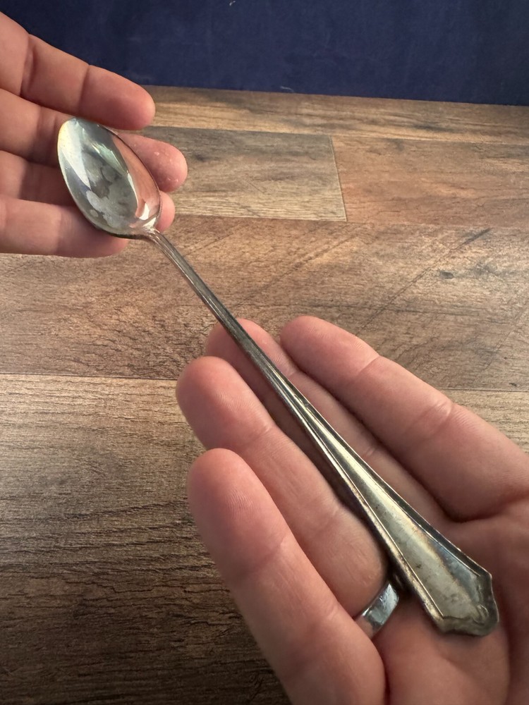 Oneida Hotel Plate Silverplated Iced Tea Spoon Vernon/Ashley Pattern