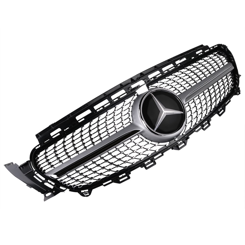 Front Grille W/Emblem For 2016-2020 Mercedes W213 E-Class E300 E350 E400 Grill