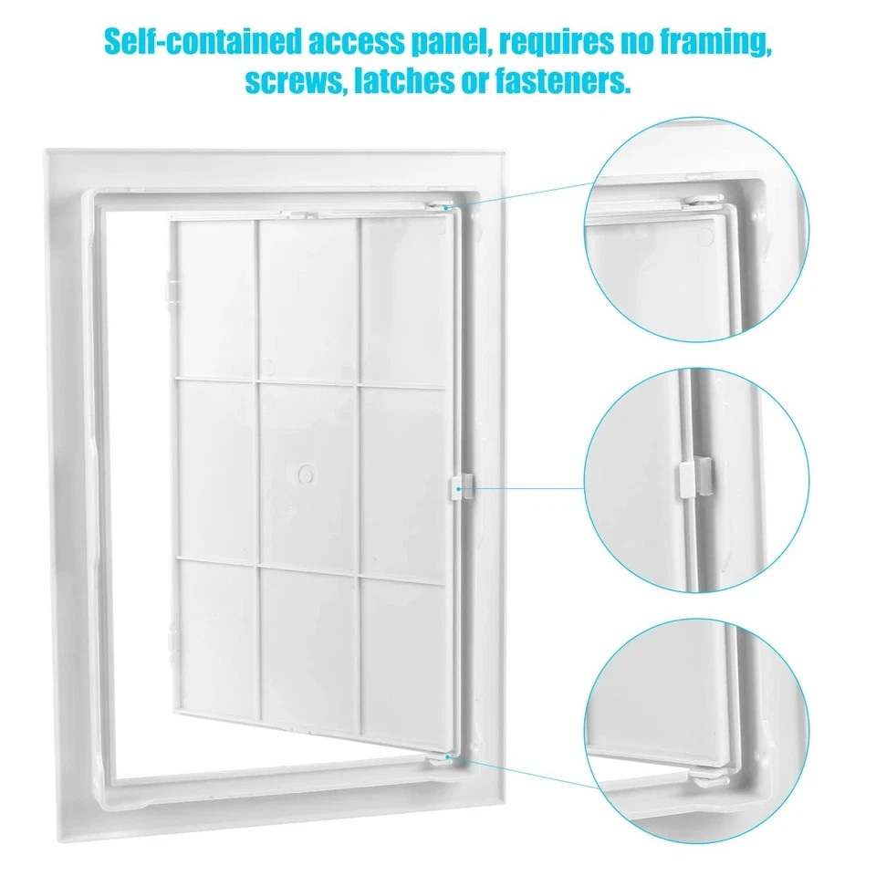 8x12 inch Plastic Access Panel for Drywall Ceiling Reinforced Plumbing Wall A...