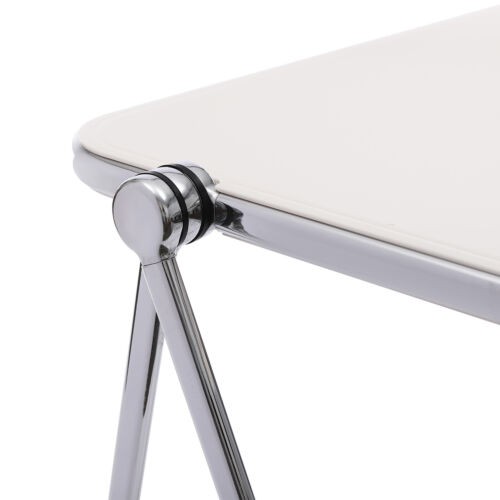 Foldable Acrylic Table, Space-Saving Small Desk Modern Design