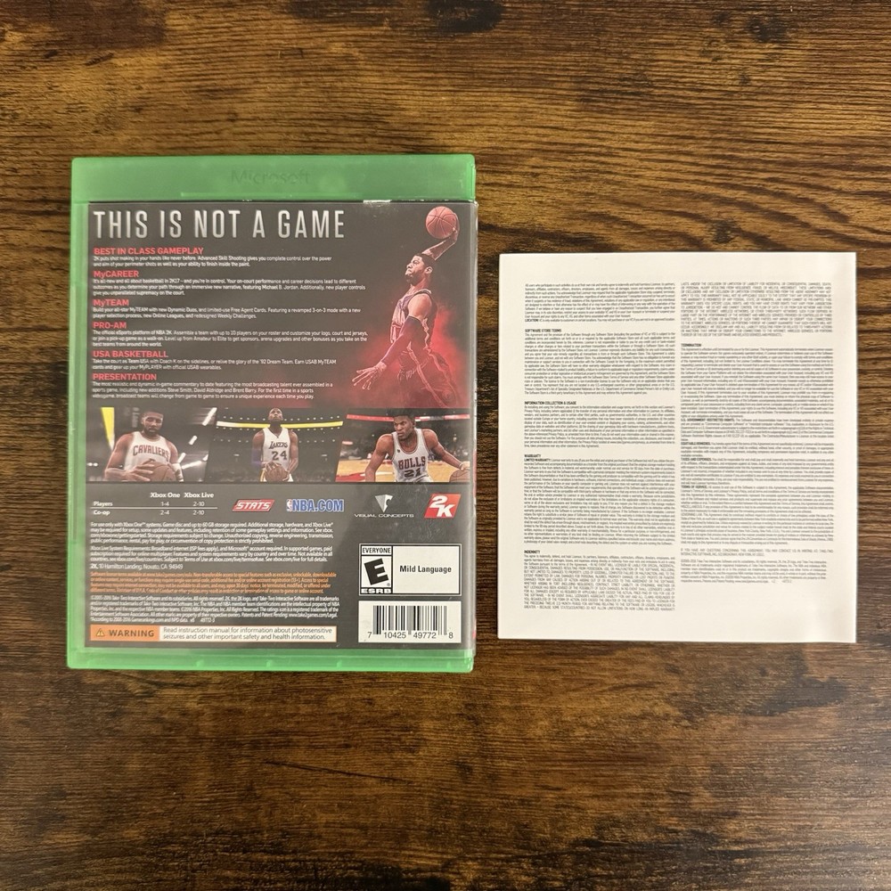 NBA 2K17 - Microsoft Xbox One Empty Replacement Case No Game