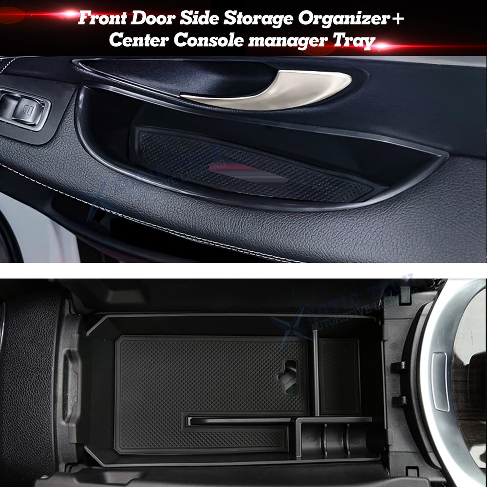 Front Door Center Console Armrest Box Storage Insert Tray For Benz C GLC Class