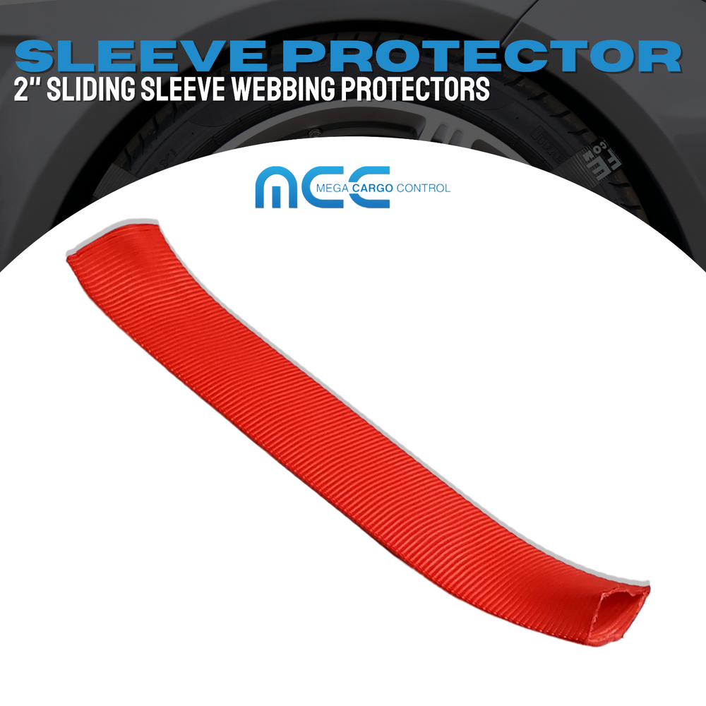 10 Pack 12" Sliding Sleeve Webbing Web Protector for 2" Ratchet Tie Down Strap