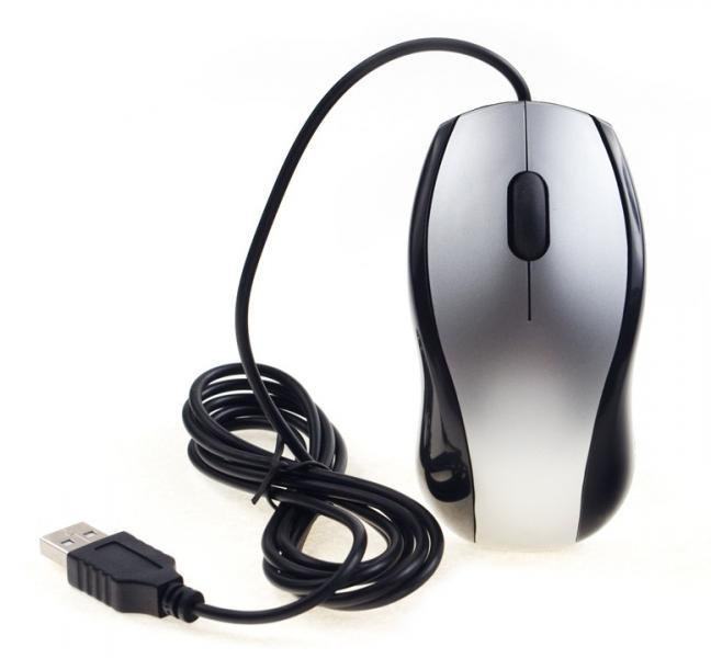 NEON Optical Mouse USB2.0 Dual-button with scroll-wheel Compact size Black/Grey