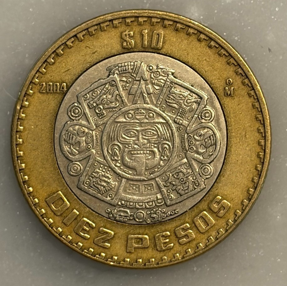 2004 Mexico 10 Pesos - VG - Very Good