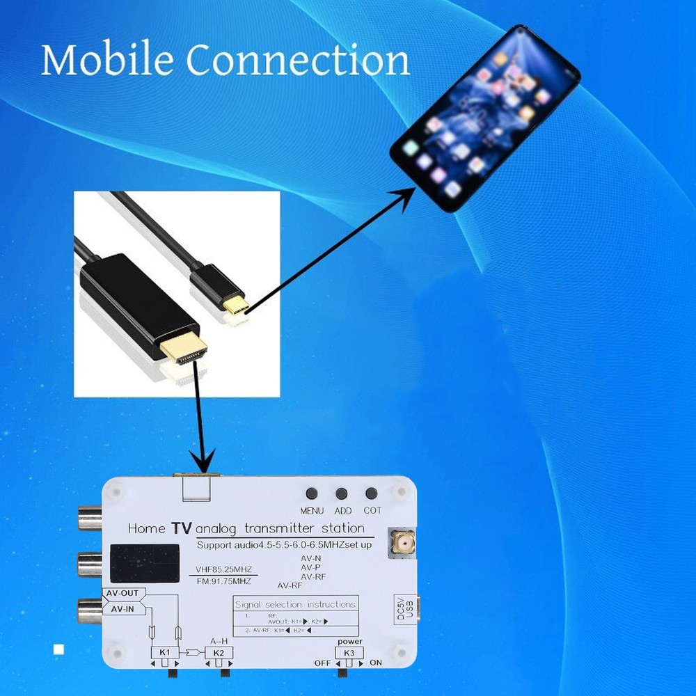 Home TV Analog Transmitter Station Transmission AV High Definition Part