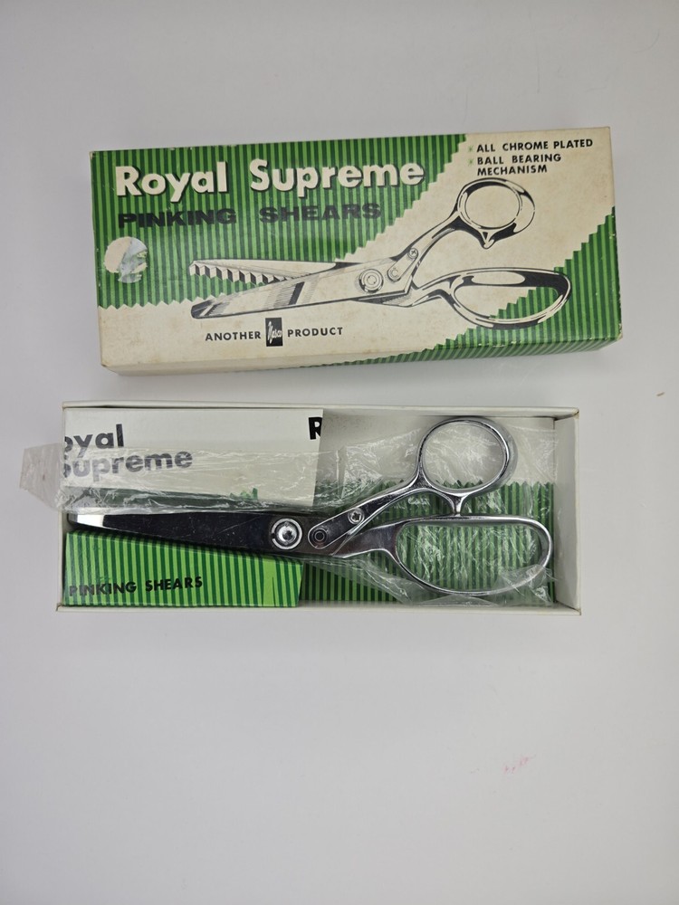 ROYAL SUPREME Chrome Plated Pinking Shears Scissors
