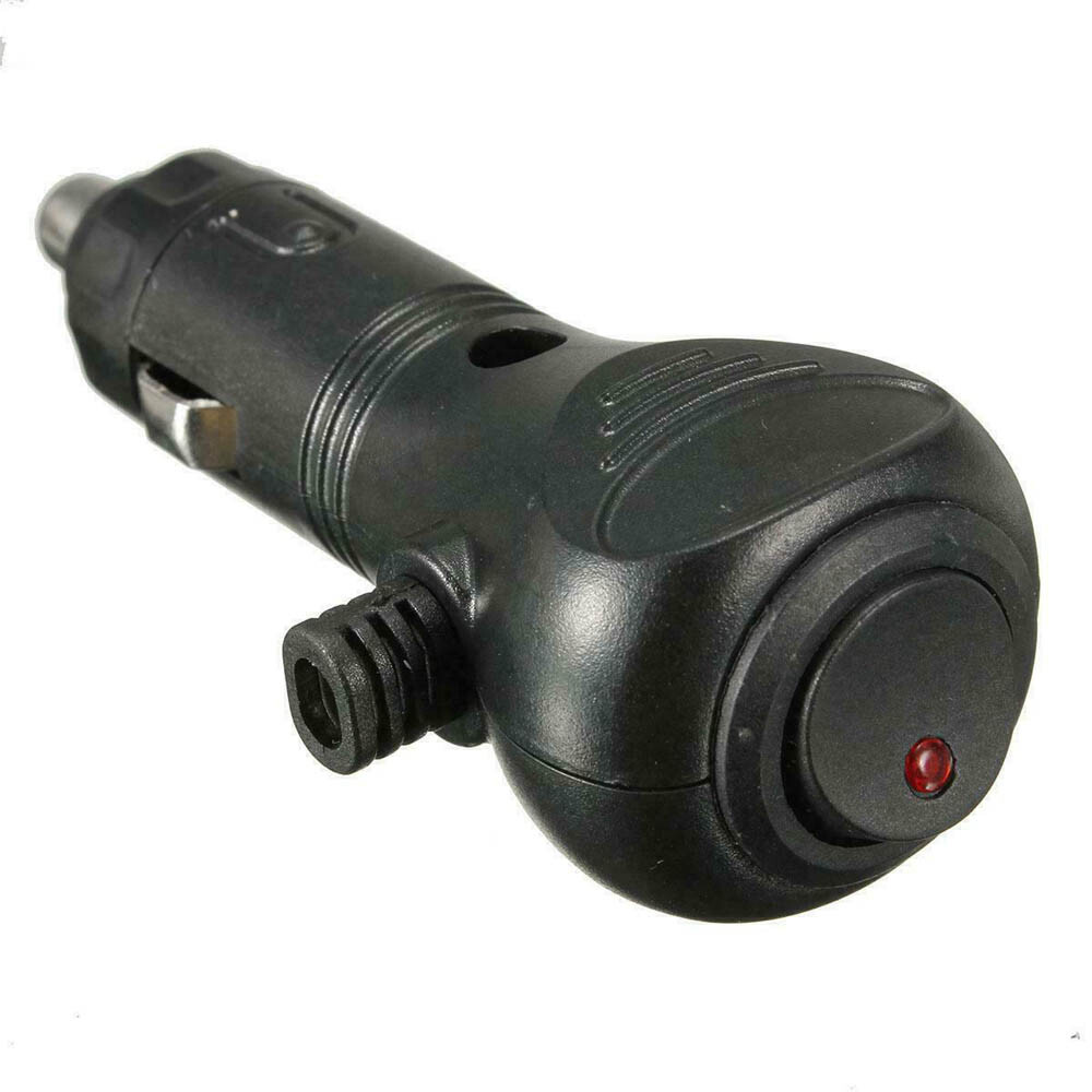 2pcs 12V DC Car Cigarette Lighter Cable Adapter Plug with LED On/Off Switch