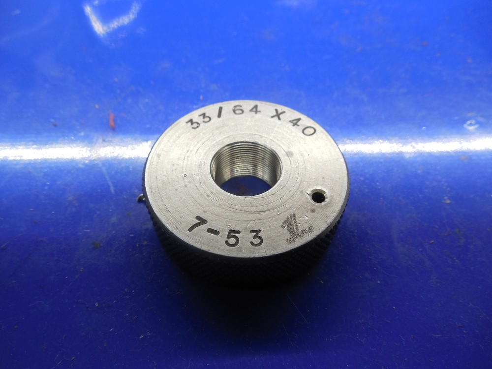BUDGET 33/64 40 SOLID THREAD RING GAGE .515625  33/64-40 QUALITY INSPECTION TOOL