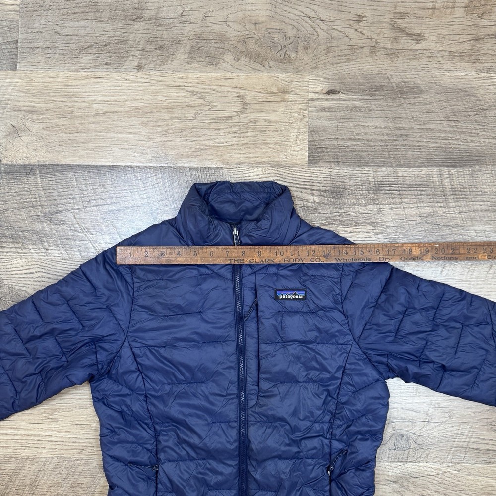 Patagonia Macro Puff Down Jacket Blue Size XS Flaws