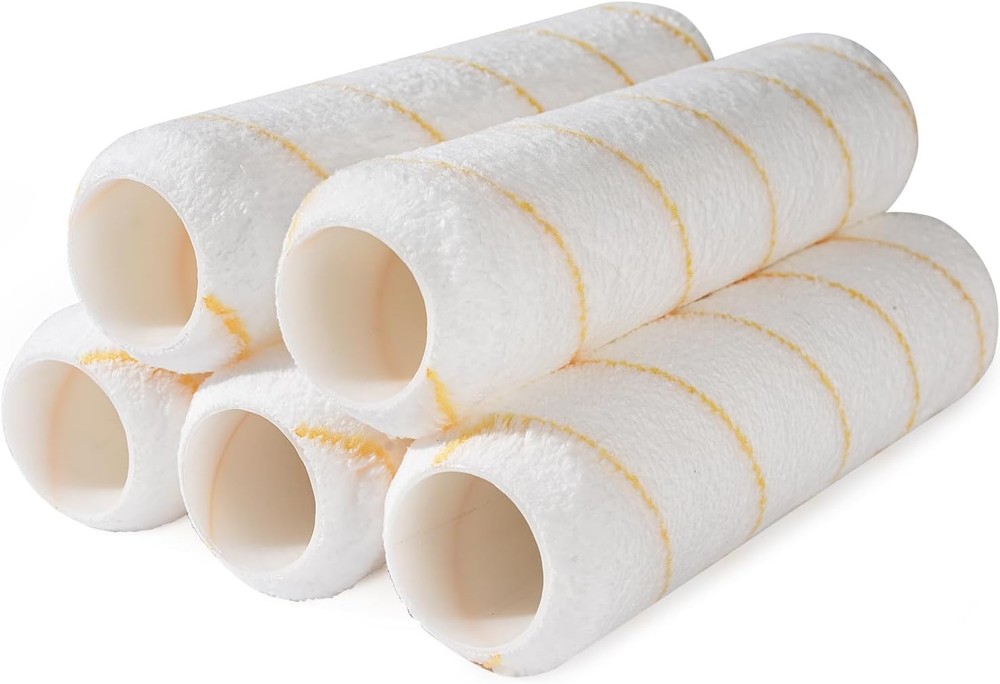 Mister Rui Paint Rollers, 5 Pack, 9 Inch Roller Covers, Microfiber...