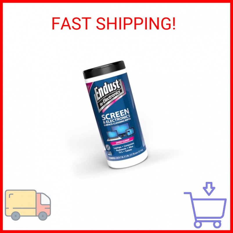 Endust for Electronics; Screen & Surface Cleaning Wipes, Great LCD and Plasma Wi