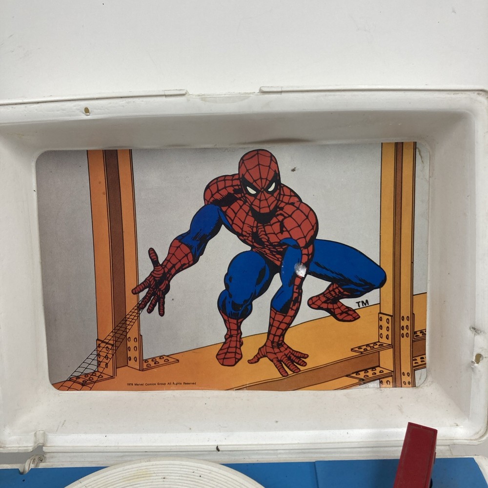 VINTAGE SPIDERMAN RECORD PLAYER 1978 TIGER ELECTRONICS Tested