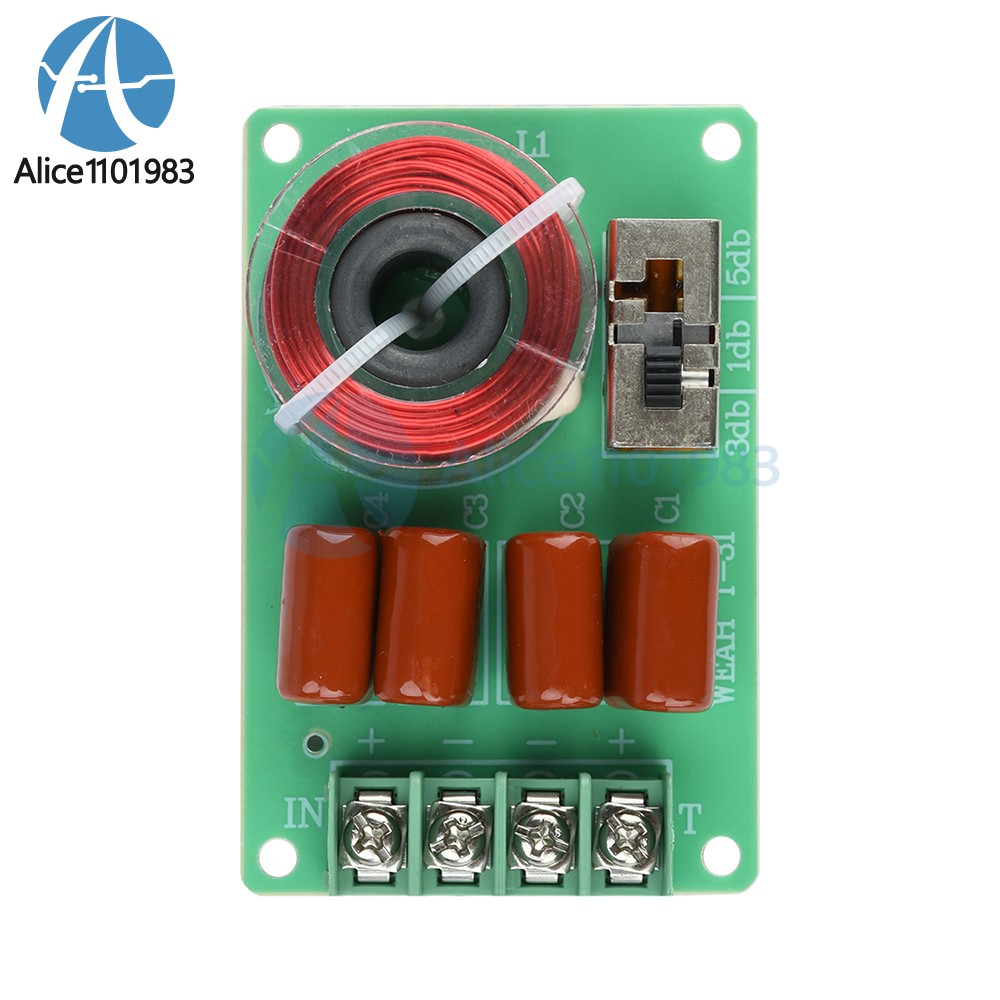 100W Tweeter Frequency Divider Adjustable Sound Quality Car Crossover Splitter