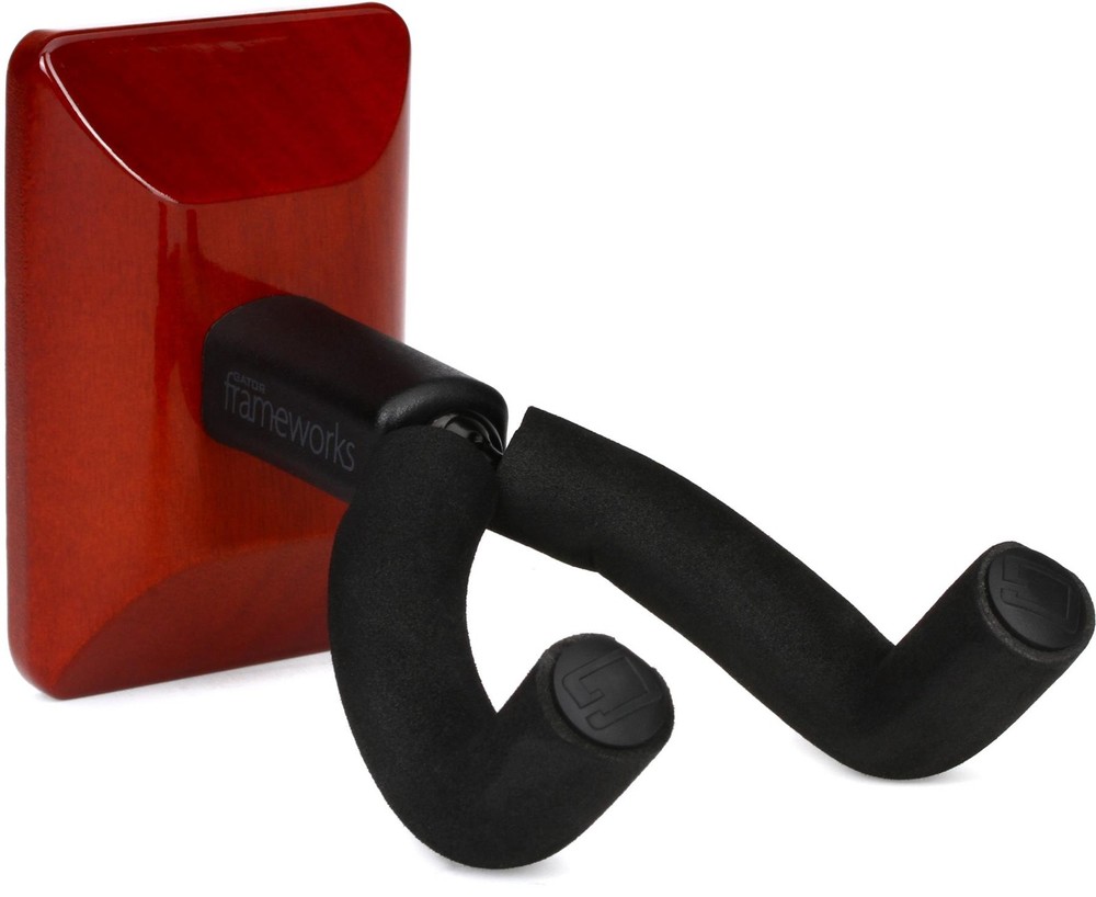 Gator Wall Mount Guitar Hanger - Cherry (2-pack) Bundle