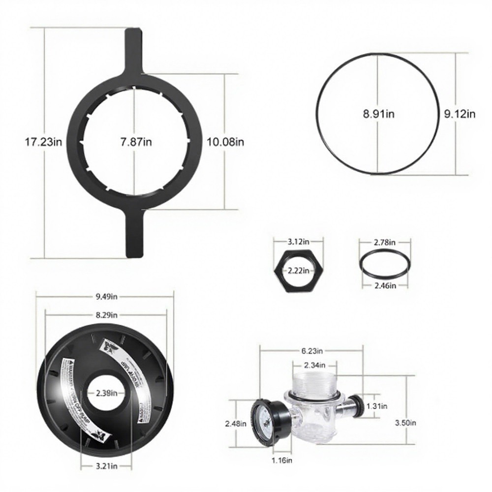 For Triton Filter Replacement Kit Black Buttress Thread Closure 154856