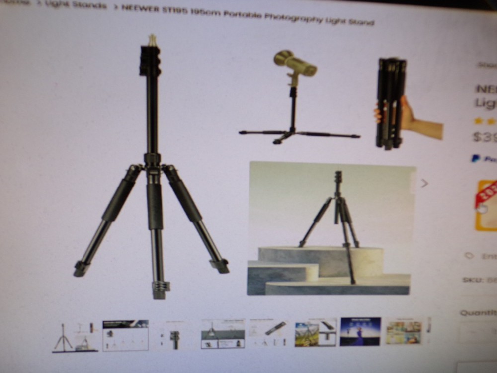 neewer 195cm2-section stand with flip locks