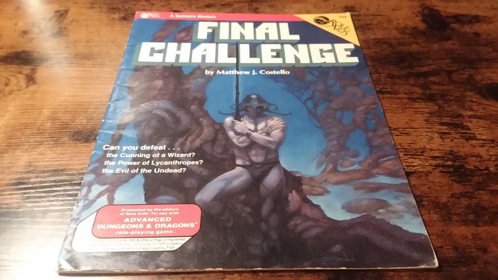Advanced Dungeons & Dragons Role Aids: Final Challenge Solitaire Vintage OOP