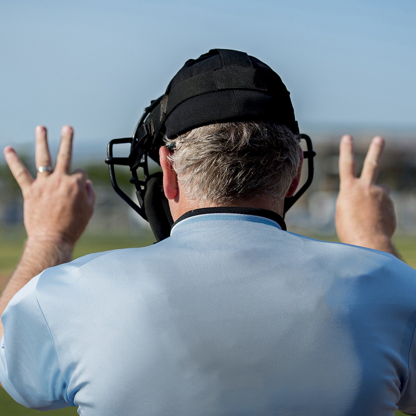 Murray Sporting Goods Light Blue Short Sleeve Baseball and Softball Umpire Shirt