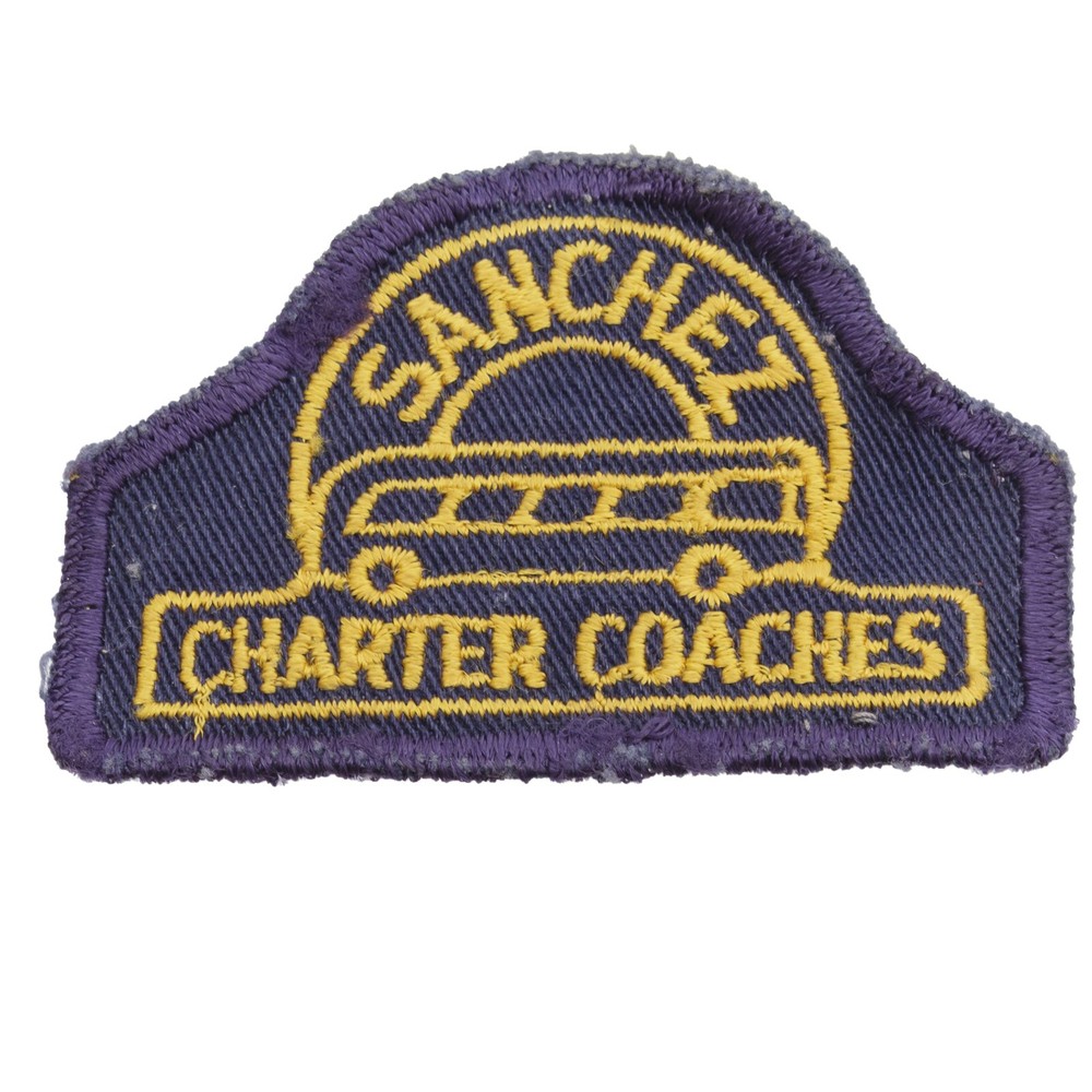 Sanchez Charter Coaches Embroidered Patch, Work Uniform Patch