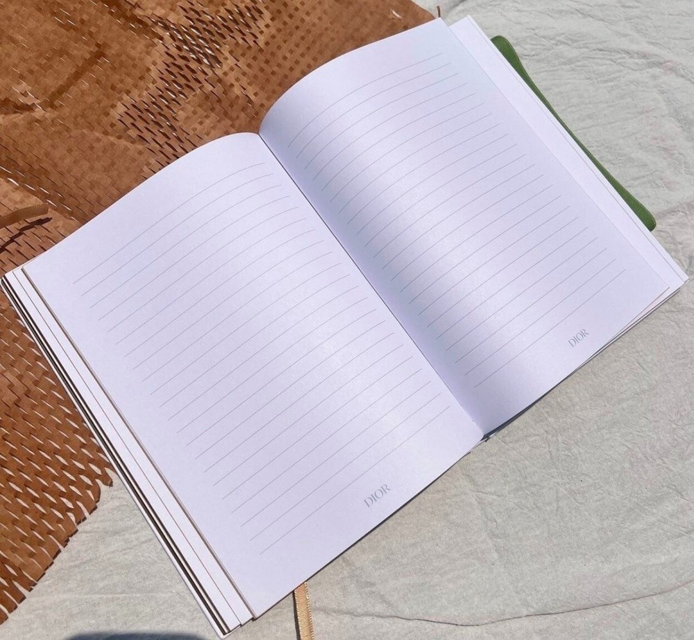 Dior Notebook Christmas Holidays 2023 Diary Planner Gold Plating