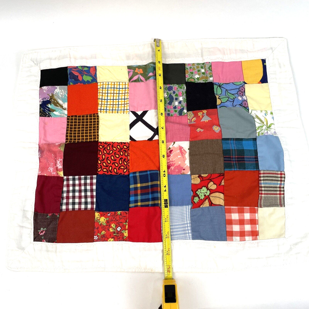 Vintage Doll Quilt Patchwork 20 x 16 Bedding