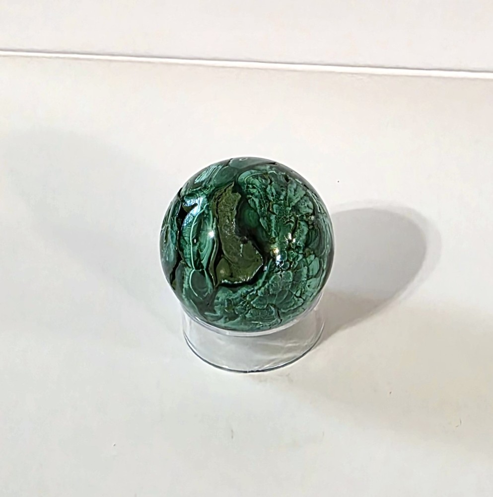 Small GENUINE Malachite Sphere #1- WYSIWYG