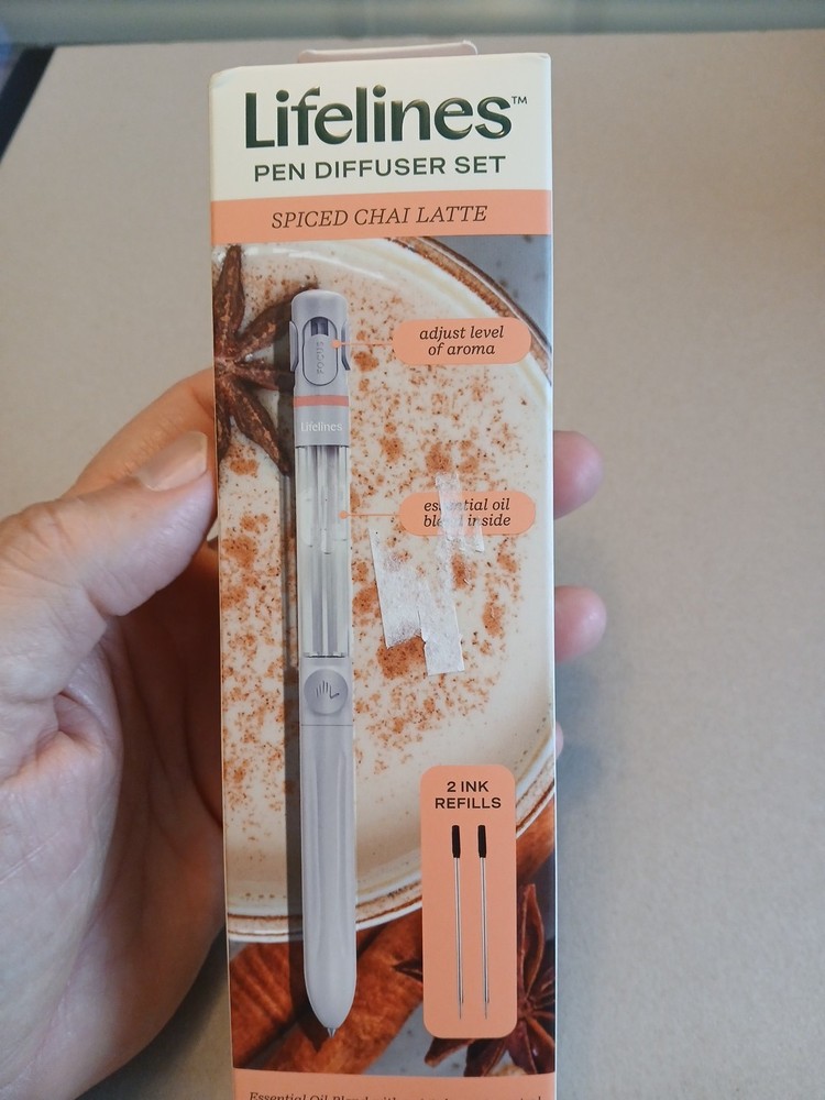 Lifelines Pen Diffuser with Essential Oil Blend - Cinnamon Roll 2 ink refills