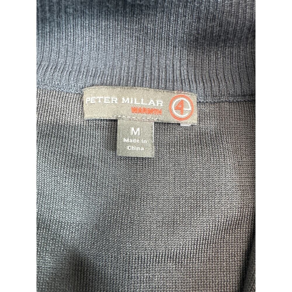 Peter Millar Warmth Quarter Zip Pullover Gray Golf Sweater Mens Size Medium