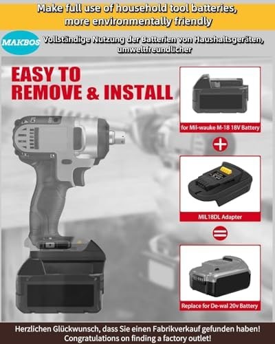 Battery Adapter Converter For Power Tool Compatibility