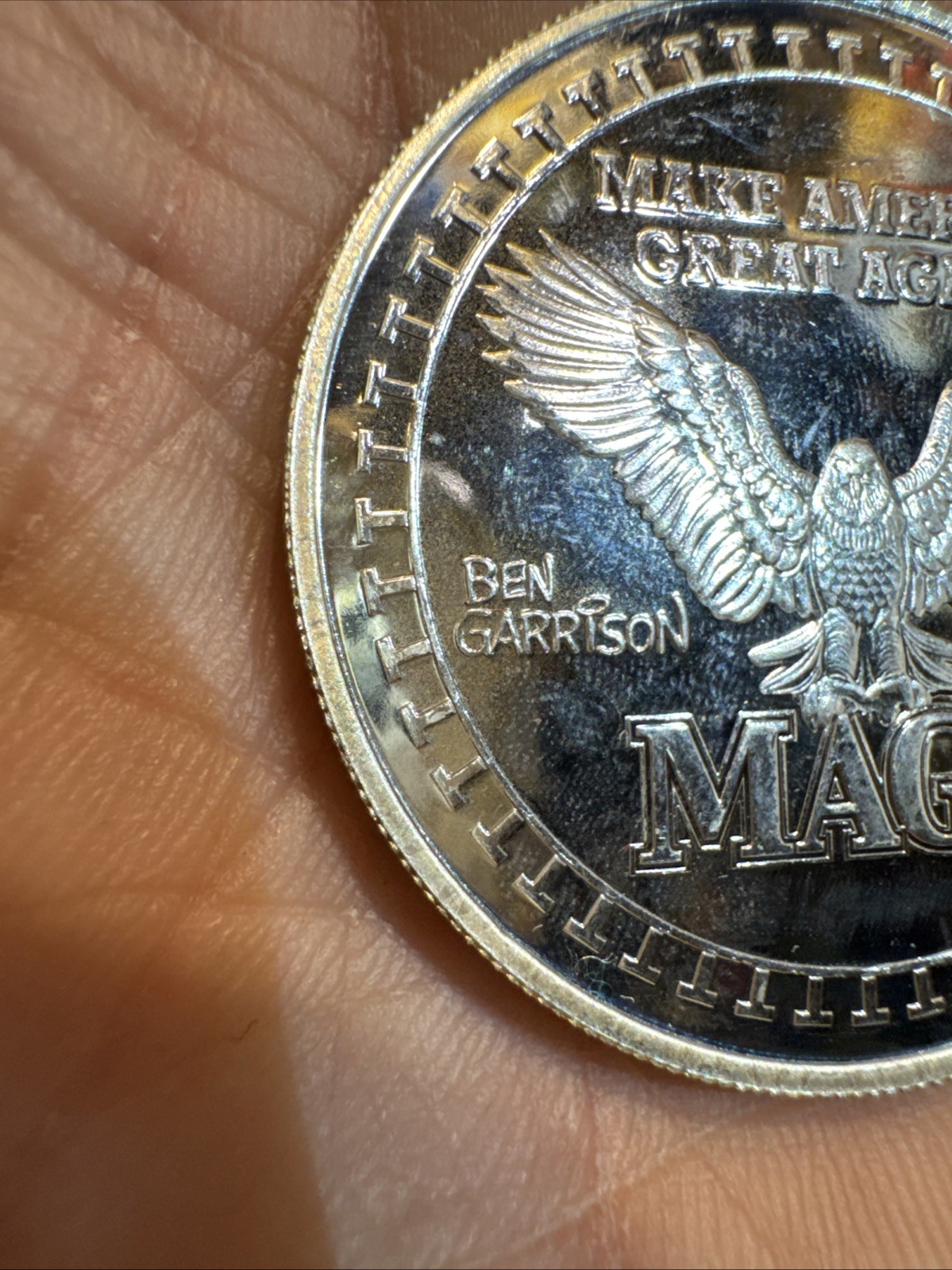 Donald Trump Ben Garrison Silver .999 1oz MAGA Coin 45th President