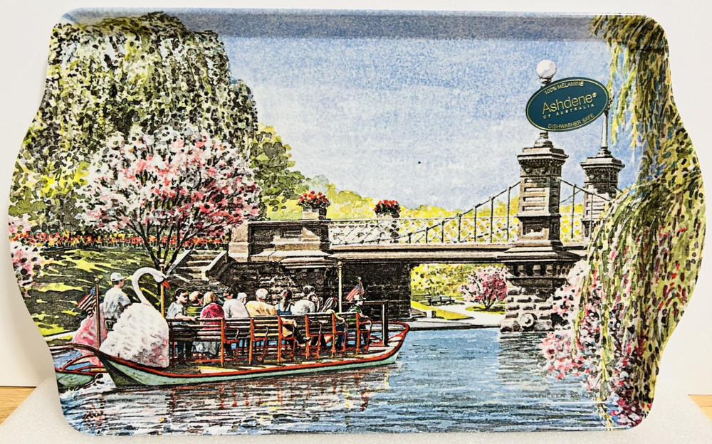 Ashdene Swan Boat Melamine Serving Tray Set Central Park 3 Pc