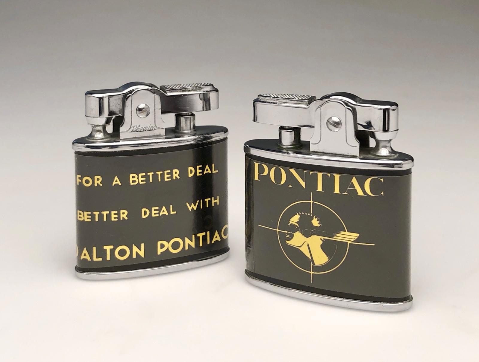 NIB 1950's Dalton Pontiac Cigarette Lighter • Phemix Automatic Superlighter