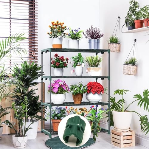 16PCS Greenhouse Shelf Clip Buckles for 0.63 Inch Tube