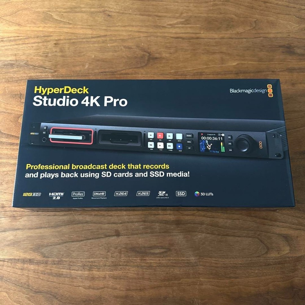 NEW IN BOX Blackmagic Design HyperDeck Studio 4K Pro Recorder (HYPERD/ST/DG4P)